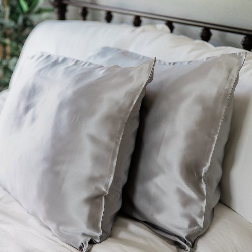 yala charmeuse pillowcase set pebble grey