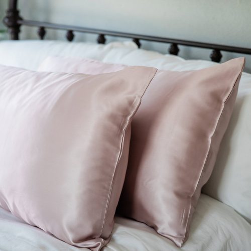 yala charmeuse pillowcase set rose quartz