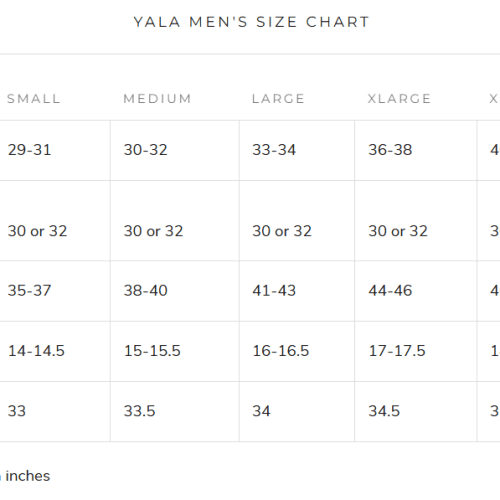 yalamenssizechart d90ec345 4e85 453c 9d0a 5425e465a8dd