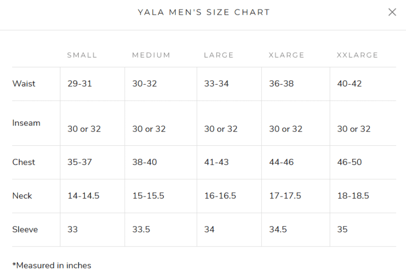 yalamenssizechart d90ec345 4e85 453c 9d0a 5425e465a8dd